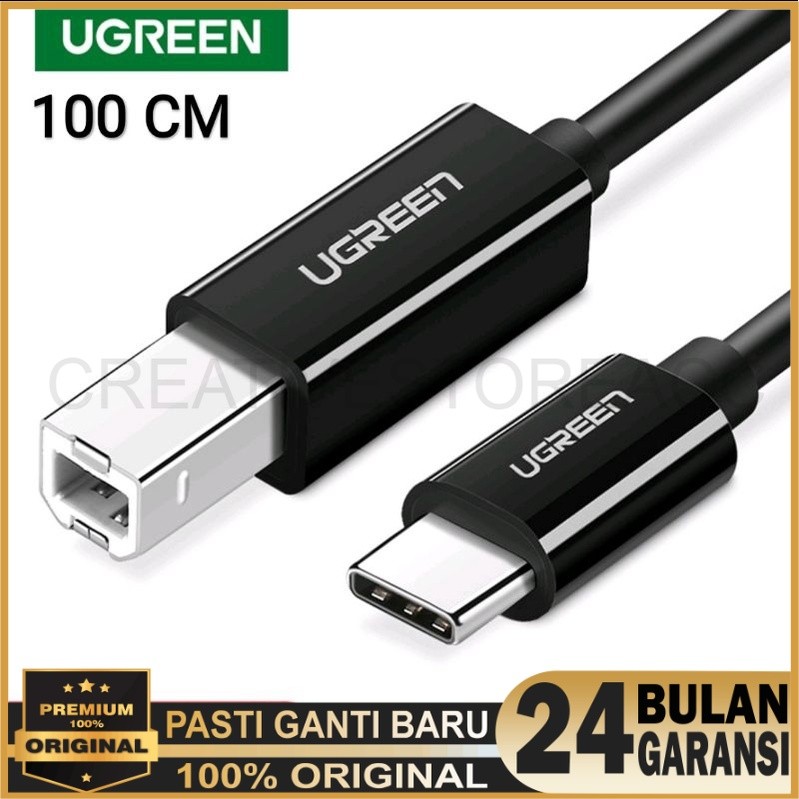 Ugreen 50446 Kabel Printer Type C to Usb Type B Original - Ugreen Kabel Scanner / Printer Usb C