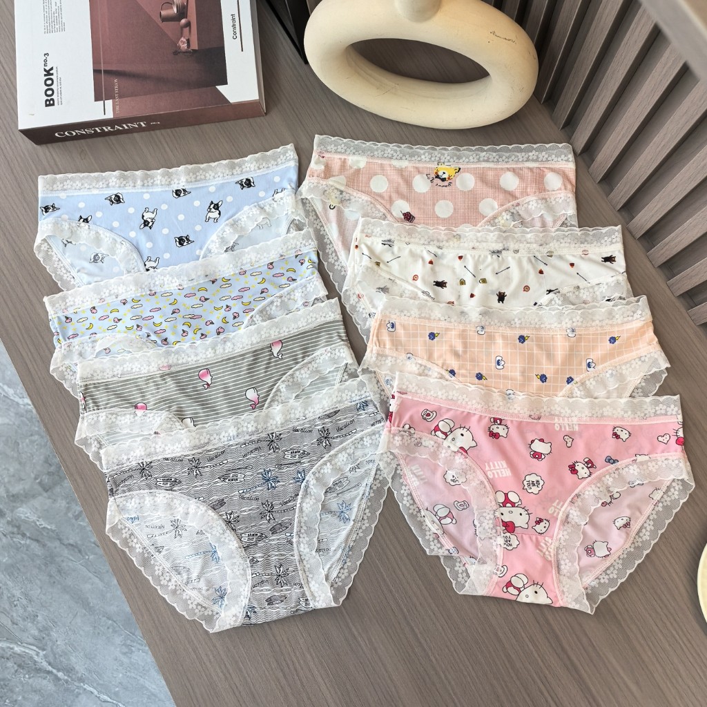 PINKY CD555 Celana Dalam Remaja CD Wanita Seamless Motif Lucu Halus Celana Dalam Cewek Nyaman