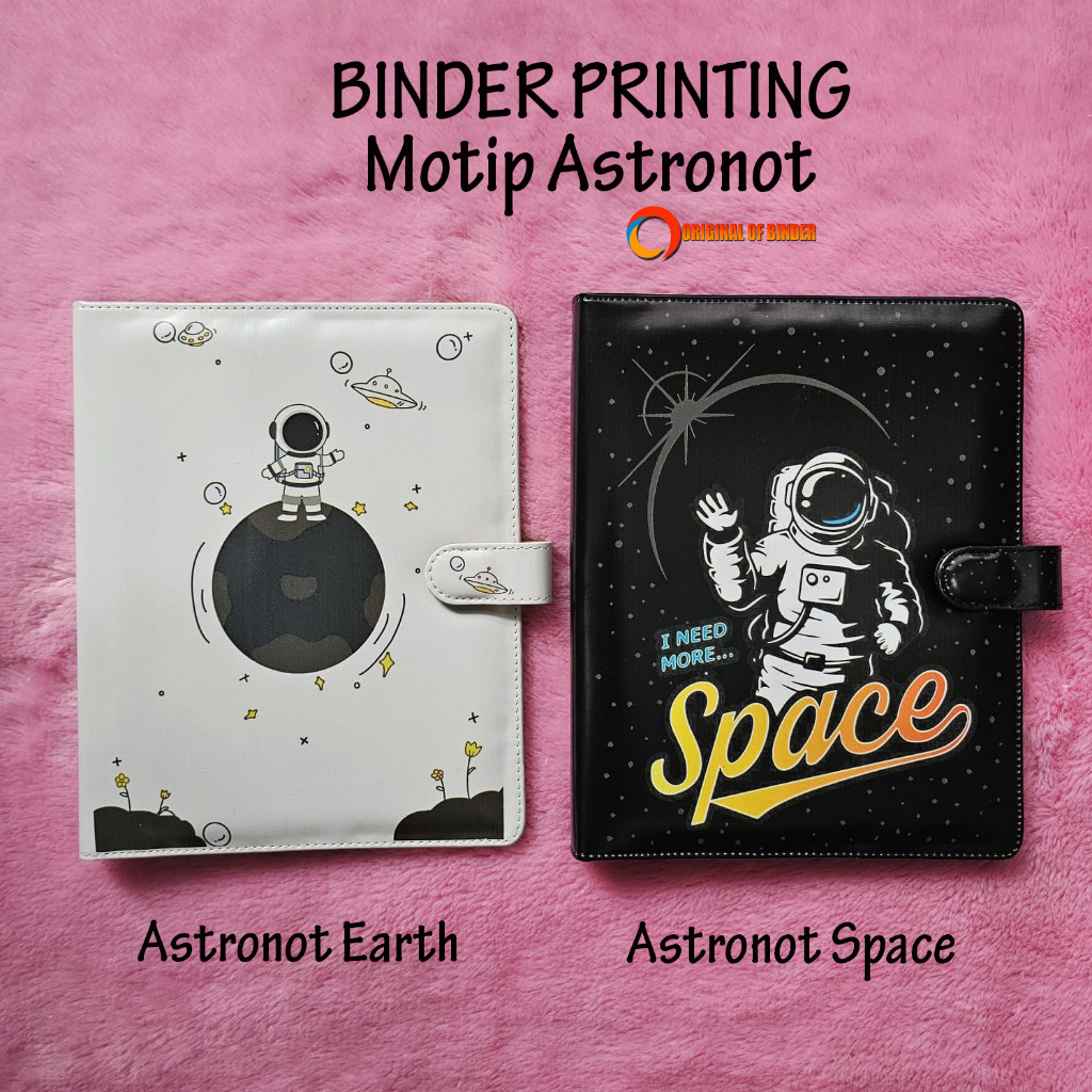 

Binder Printing Motip Duo Astronot, Ukuran A5/20 holes & B5/26 holes