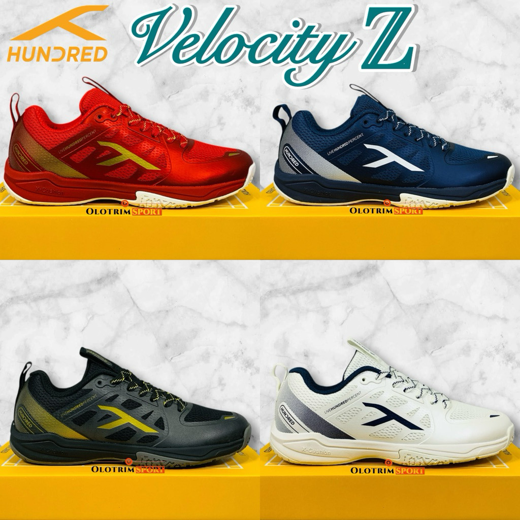 Sepatu Badminton HUNDRED VELOCITY Z 100% ORIGINAL HUNDRED