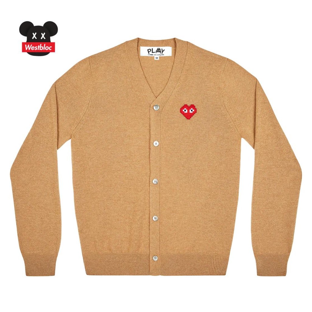Comme Des Garcons Play x Invaders Men Wool Cardigan - Thom Browne APC