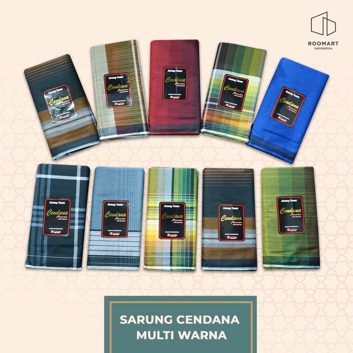 Sarung Cendana Pria Motif Toraja Multi Warna Serat Nanas - MULTI WARNA