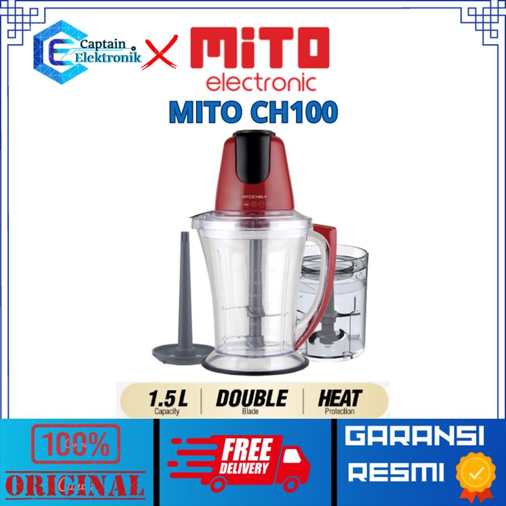 MITO Chopper Mitochiba CH 100 CH100 CH-100 1.5 Liter multifungsi Processor Blender Mitochiba Hemat