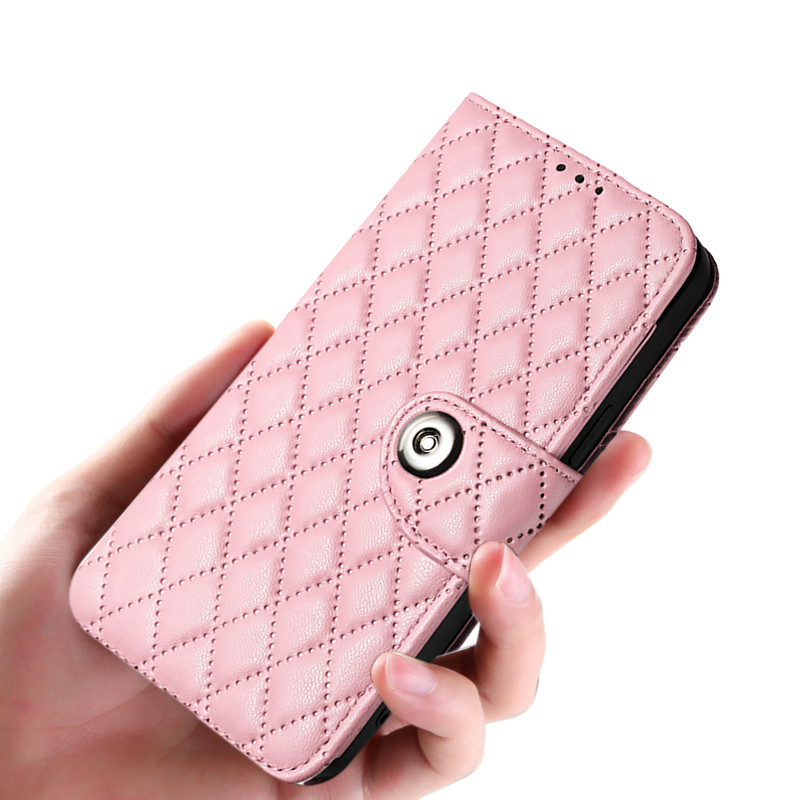 For Samsung Galaxy J6 2018 Phone case Classic Leather Flip Simple Stylish Chanel Chic Style With Wal