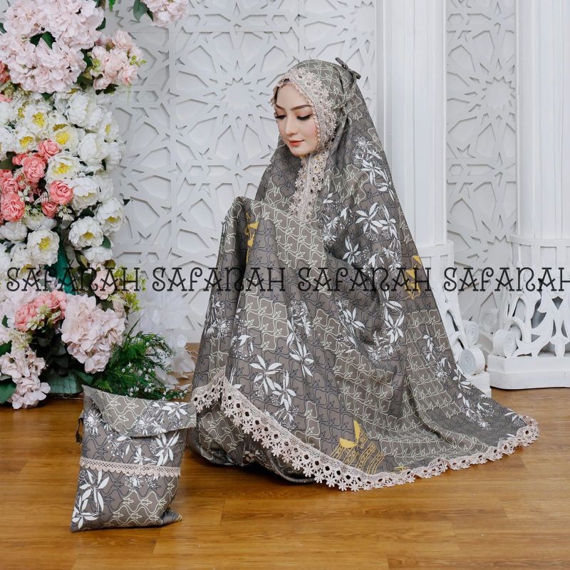Mukena Dewasa Katun Premium Motif Renda Elegan