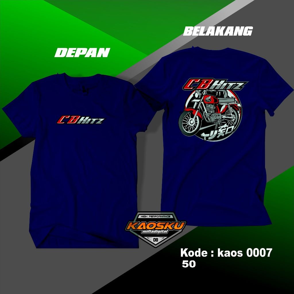 Kaos Racing Desain Tema Motor Cb Hits