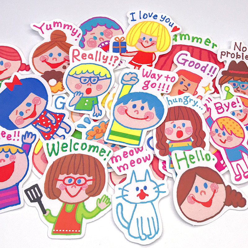 

24pcs Stickers Scrapbooking Cute Kawaii Crafts And Scrapbooking Notebook Book Student Label Decorative DIY Stationery