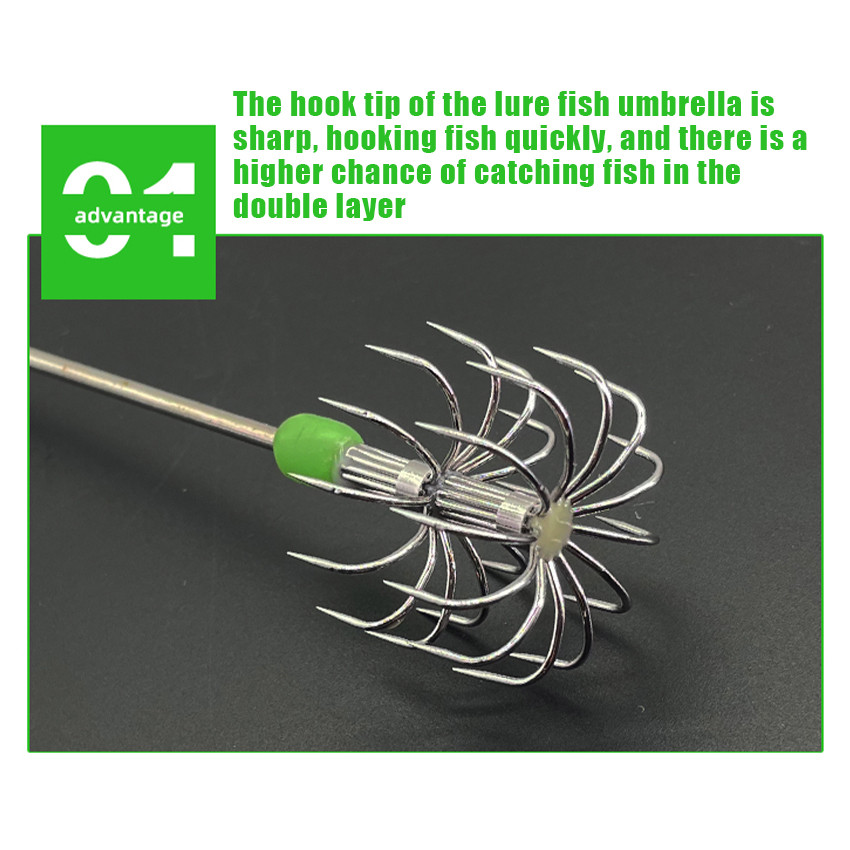 Pancing Cumi Kail Cumi Hook Cumi Kail Garong Hook Umbrella Squid 15cm