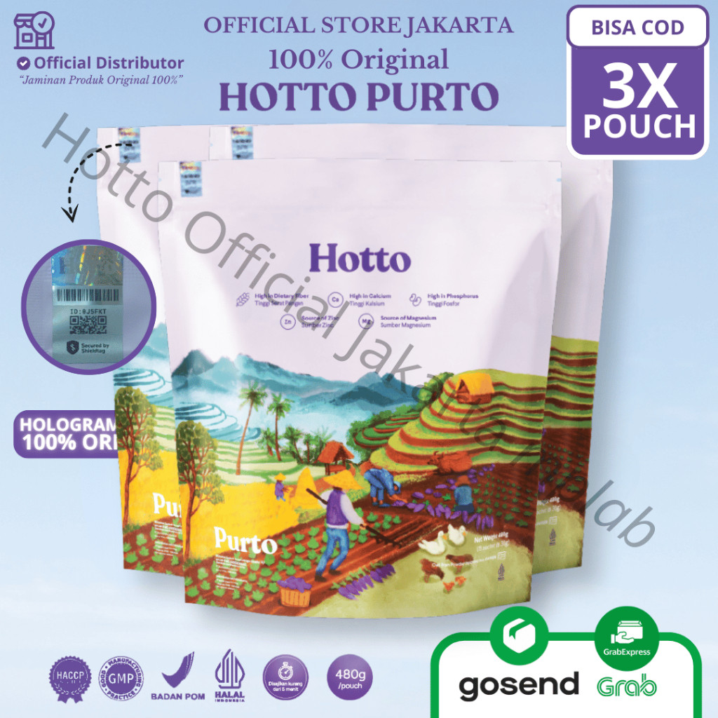 

[Official Hotto] Hotto Purto Multigrain 3 Pouch (48 SACHET) 100% Original