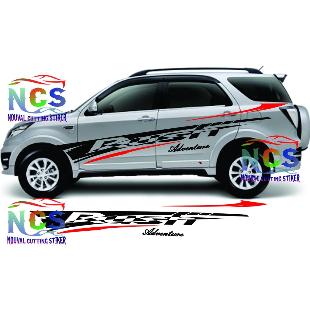 Stiker Striping Mobil RUSH Stiker Cutting RUSH Adventure Stiker Mobil Daihatsu RUSH co