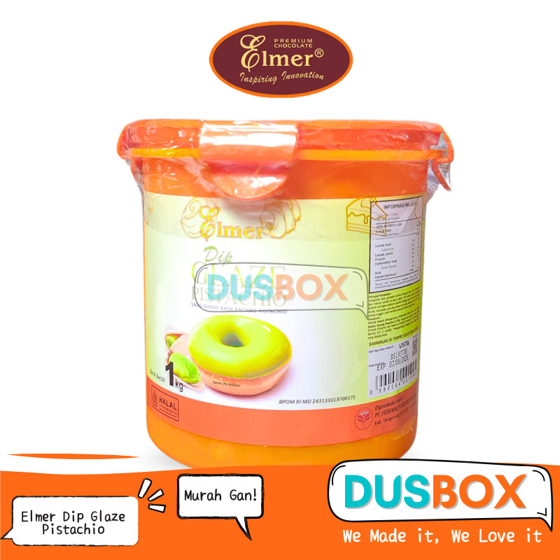 

Elmer Dip Glaze Pistachio 1KG / Saus Manis Elmer Dip Glaze / Elmer Dip Glaze Saus Manis 1KG / Toping Donat / Saus Donat / Selai Donat