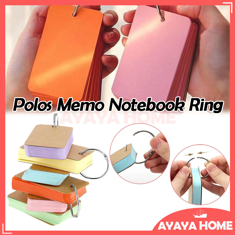 

Flash Card Polos 50 Lembar/ Mini Ring Note Flash/MIni Memo Note Warna