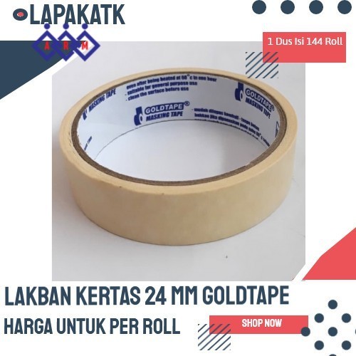 

Lakban kertas 24mm / masking tape 24mm Goldtape + Best Seller