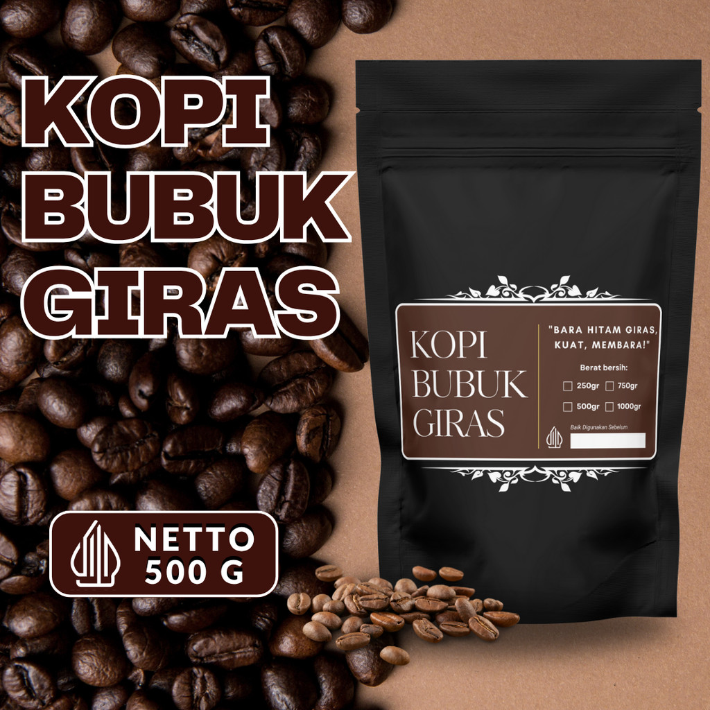 

Kopi Bara Hitam - Bubuk Kopi Giras Murni 500g [ Murah & Berkualitas ] Giling Halus Kualitas Premium