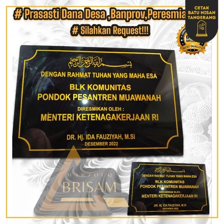 BNT - prasasti peresmian 40x60