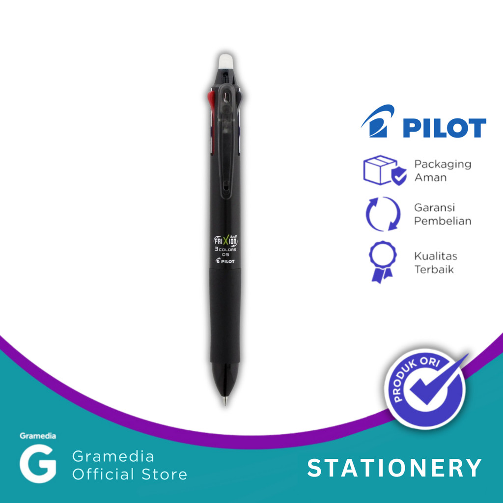 

Pilot - Pulpen (3 Warna) Frixion Warna Hitam