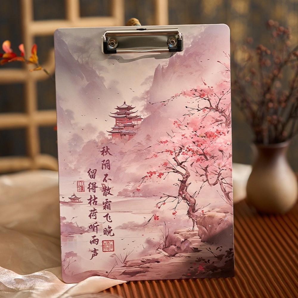 

Chinese Style Clipboard Document Holders Paper Storage Writing Pad Letter Size Ancient A4 File Folder School Supplies