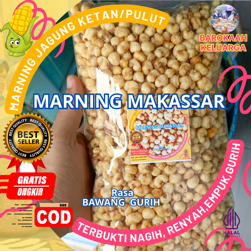

1 Kg Marning JAGUNG Sultan Juragan /MARNING Ketan Pulut / Asin gurih Bawang Terbukti Empuk Renyah Gurih