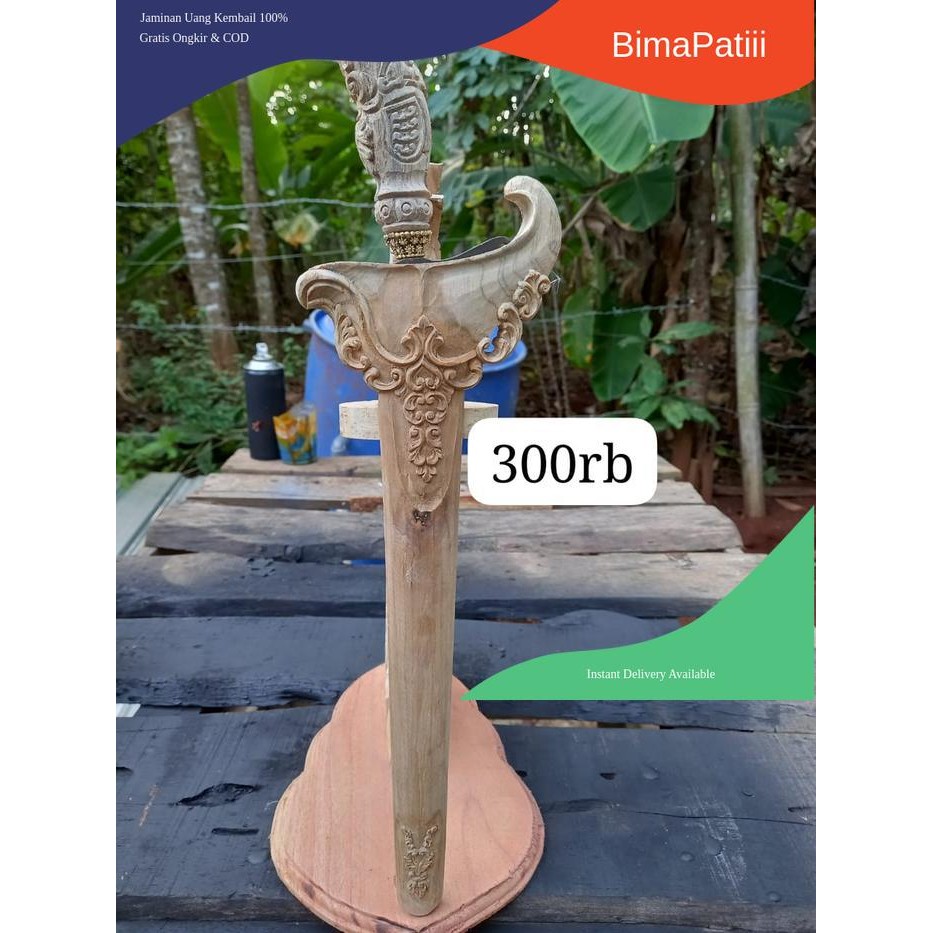warangka keris dari kayu jati ladrang pakem majapahit ukiran 3d super alus deder pakeman gratis stel