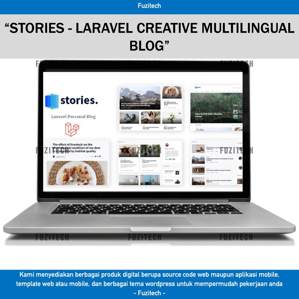 SOURCE CODE APLIKASI WEB STORIES - LARAVEL CREATIVE MULTILINGUAL BLOG D445 FUZITECH