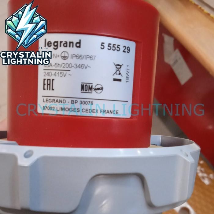 LEGRAND STRAIGHT PLUG 63A 5 KAKI IP67 555529