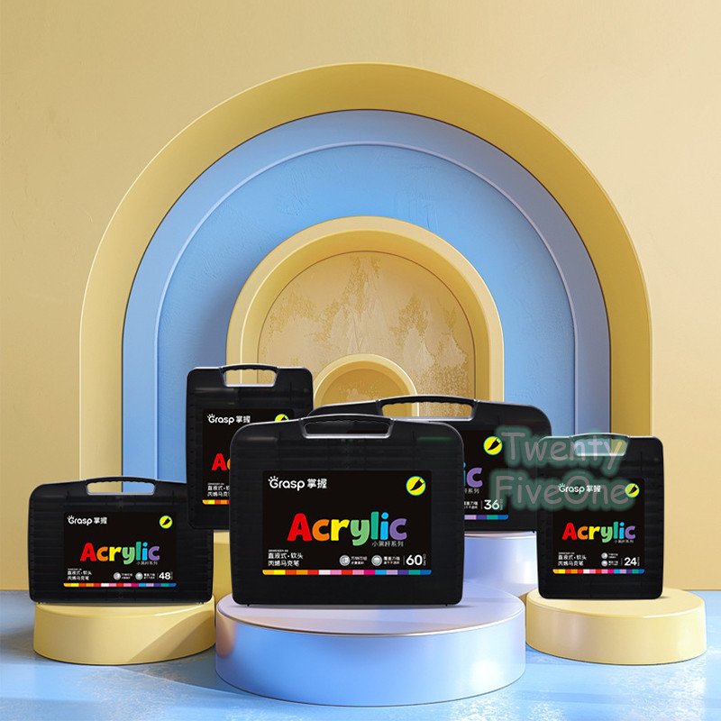 

Ay00! Grasp Akrilik Pen Langsung Cairan Lukisan Mahasiswa Dedicated Waterproof Stackable Kotak Hitam