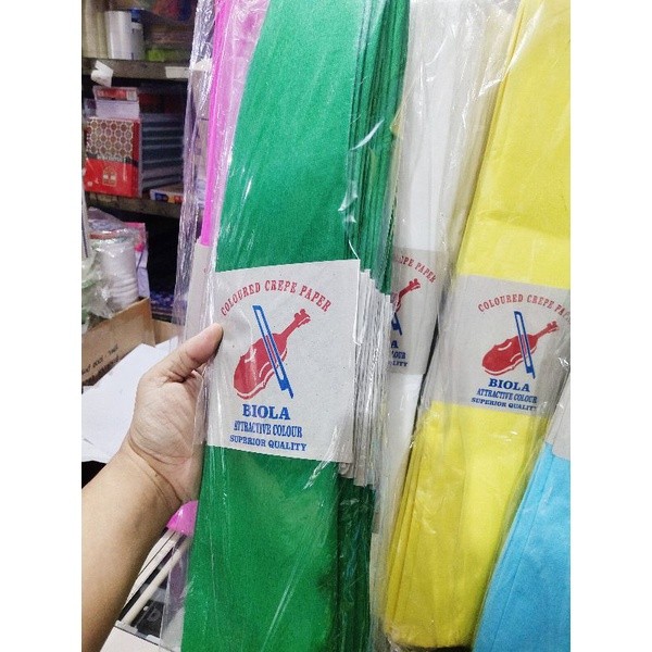 

Kertas krep / crepe biola (1pack)
