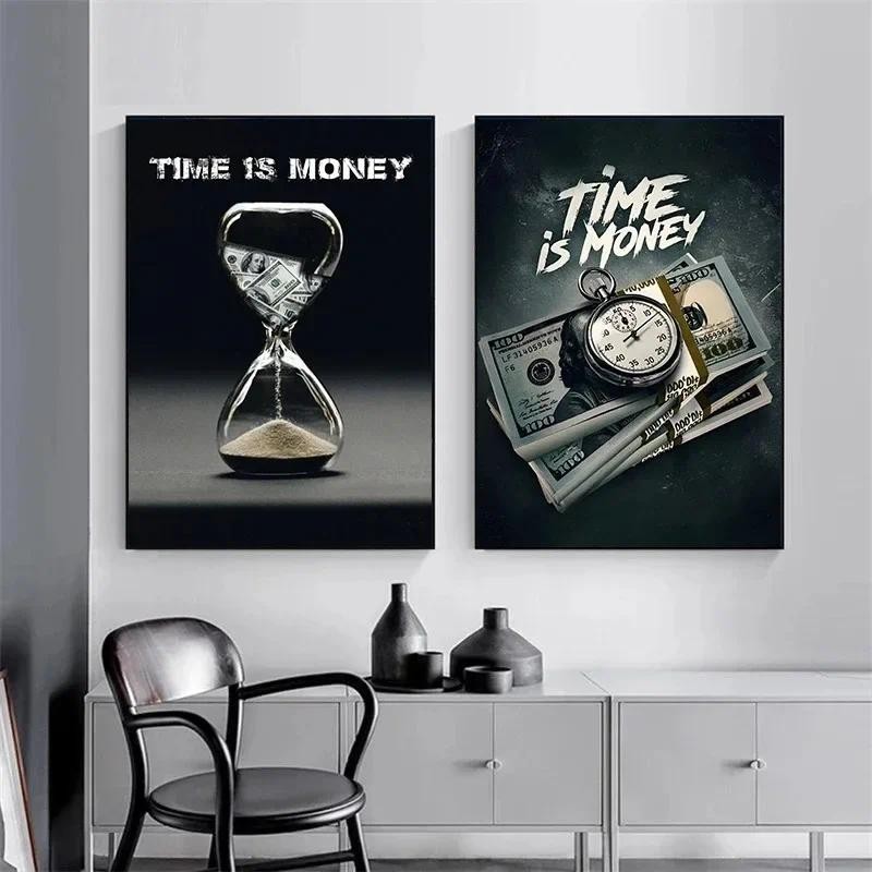 

Success Steps Modern Art Paintings Time Is Money Motivational Canvas Art Posters And Prints On The Wall Art Pictures Room Decor