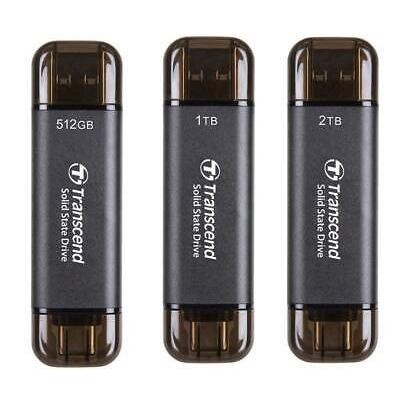 SSD Transcend ESD310S 256GB 512GB 1TB 2TB - SSD Eksternal Portable - 512GB