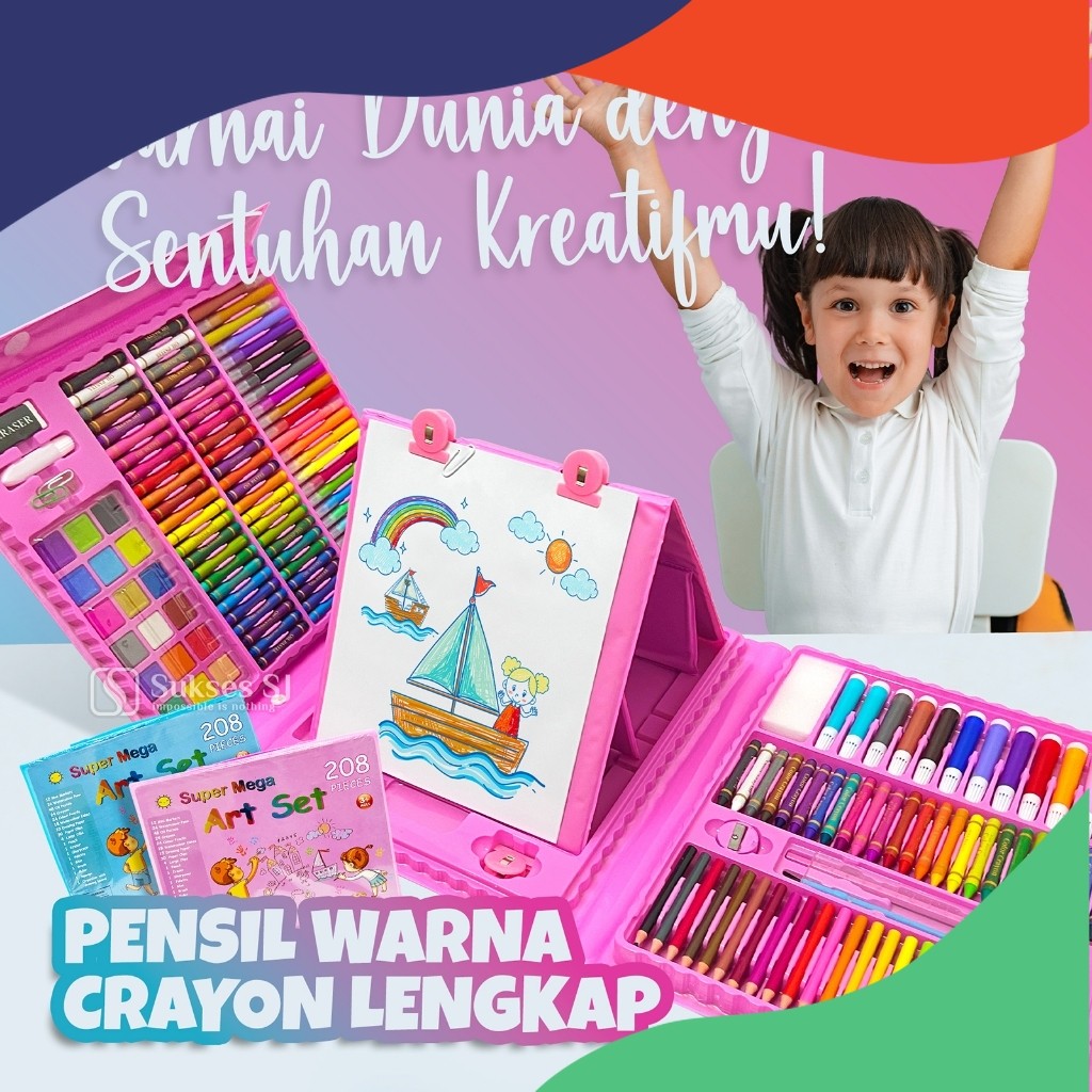 

COD CRAYON 208 / Crayon Pensil Warna Art Set Pensil Warna Crayon SALE