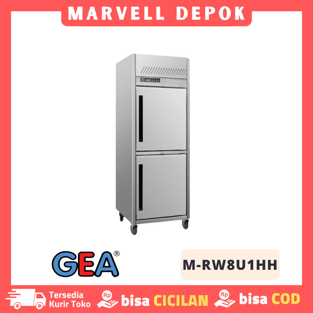 UPRIGHT CHILLER GEA M-RW8U1HH KULKAS PENDINGIN RESTORAN STAINLESS ORIGINAL