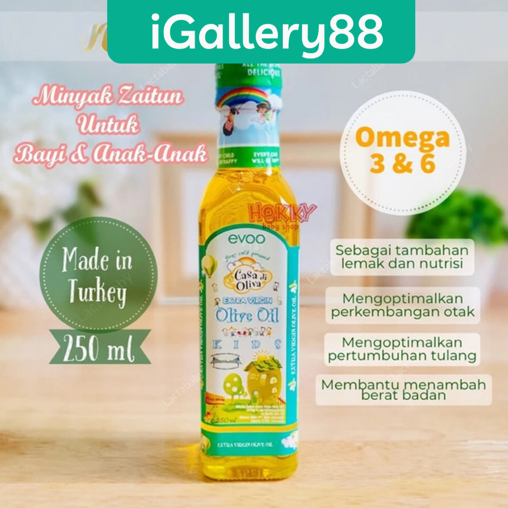 

Evoo Casa Di Oliva Extra Virgin Olive Oil Minyak Zaitun MPASI Bayi Minyak Sehat Anak 250 ml