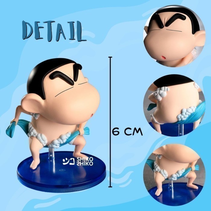 FGRsc Figure Crayon Shinchan Take a Bath Action Figur Mandi Pahlawan Bertopeng  Buddha Belalai Gajah