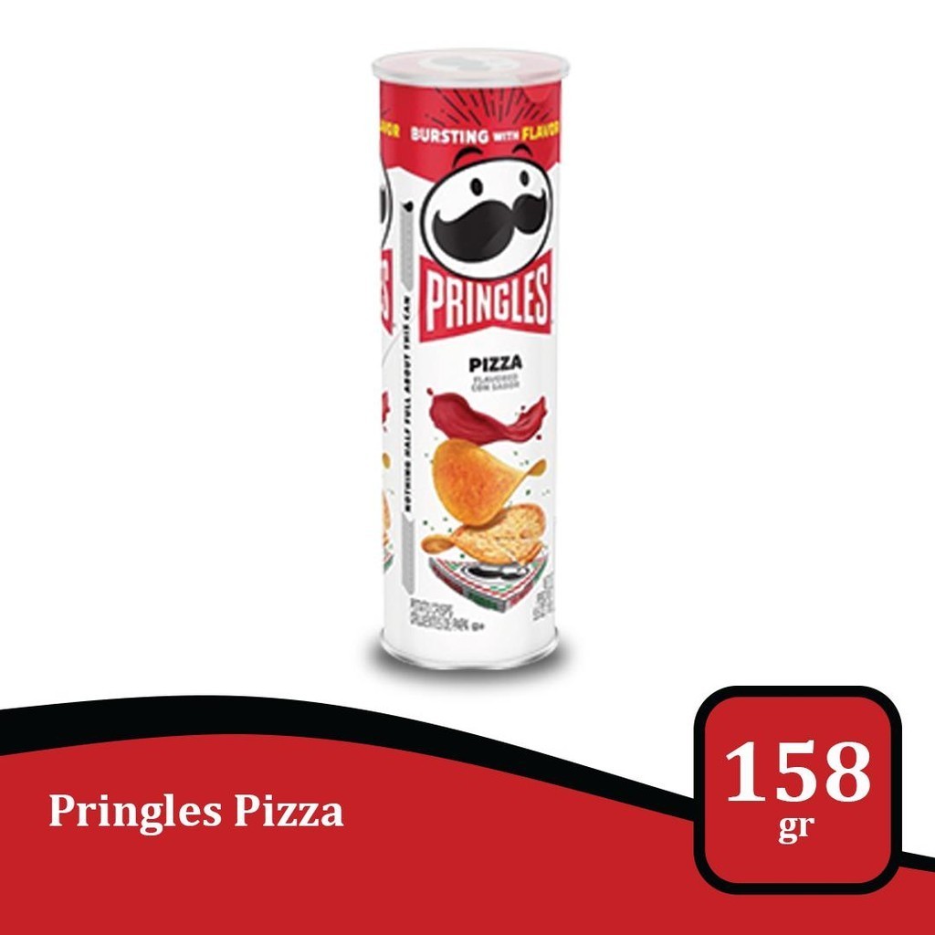 

Pringles Pizza 158gr - Keripik Kentang dengan Rasa Pizza Gurih Import USA
