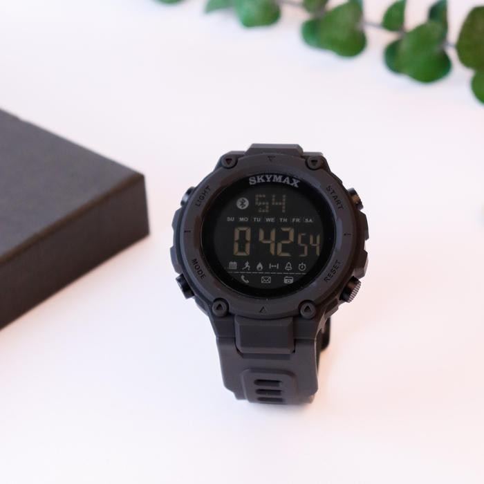 (Studio Time) Jam Tangan SKYMAX Original Sport Digital Strap Rubber Water Resist SKY 2026 - HITAM, B