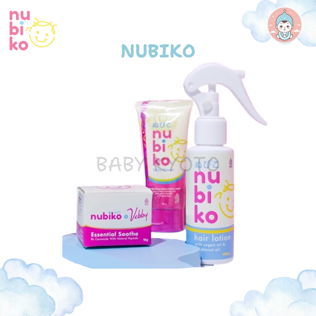 BK Nubiko Skincare Cream Anak Penghilang Bekas Luka Essential Soothe Face Cream Baby Hair Lotion