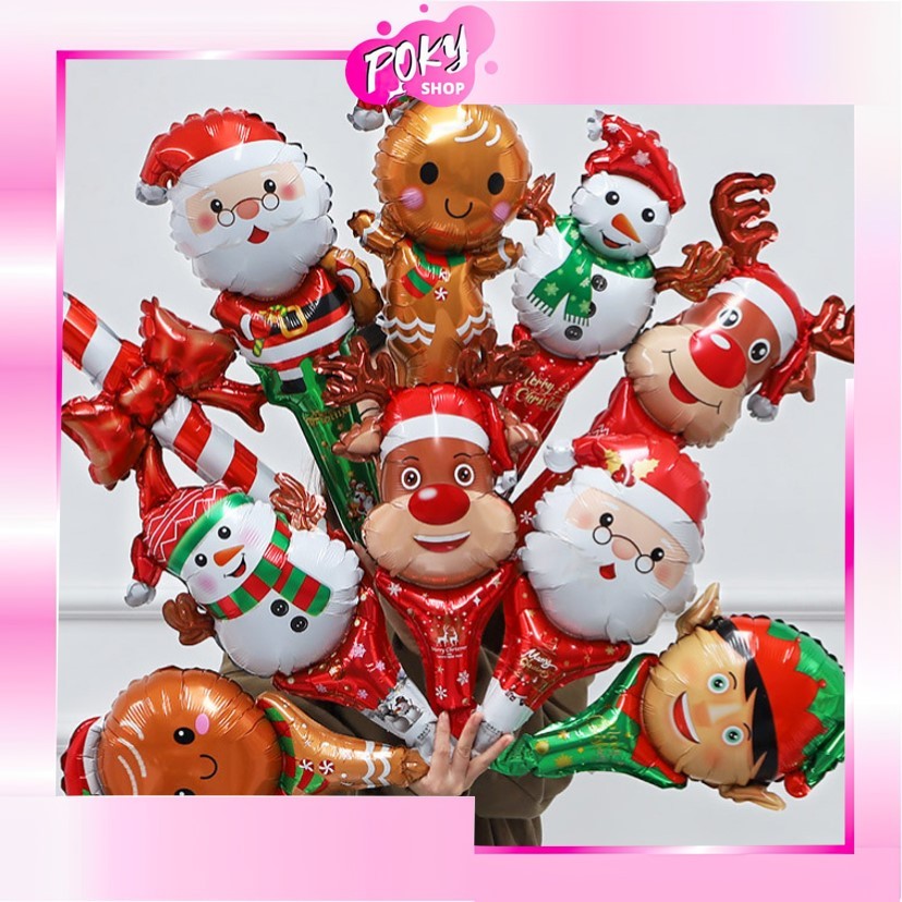 POKY - 6030 Balon Natal / Balon Natal Foil / Balon Natal Dekorasi / Balon Christmas Hias / Balon Kar