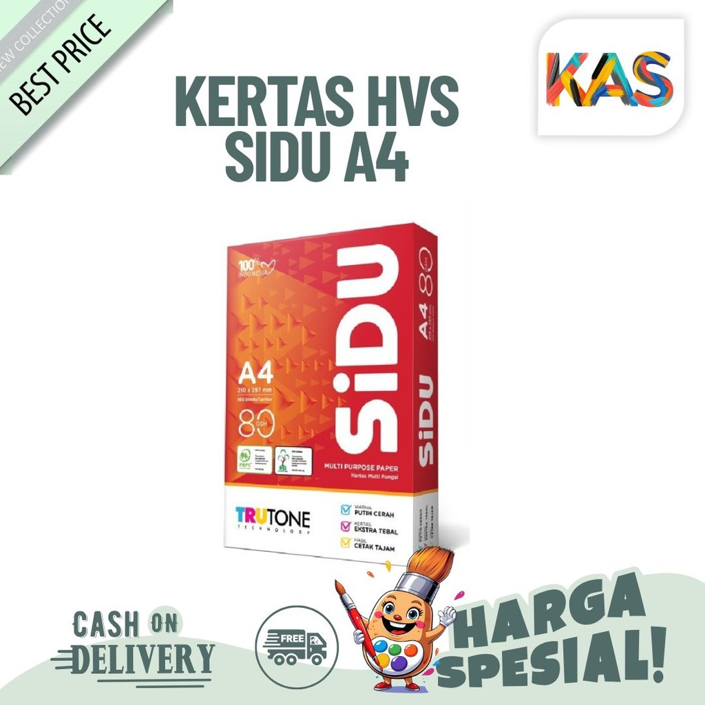 

Kertas HVS Sinar Dunia / SIDU A4 80gsm 1 Rim