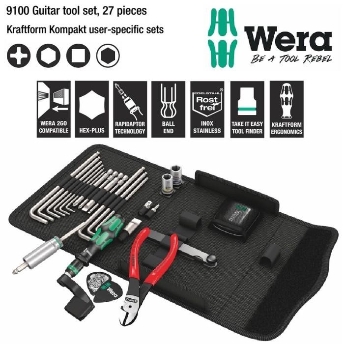Wera 05134015001 - Tool Kit Set Gitar 9101 Guitar Tool Set 27 Pc