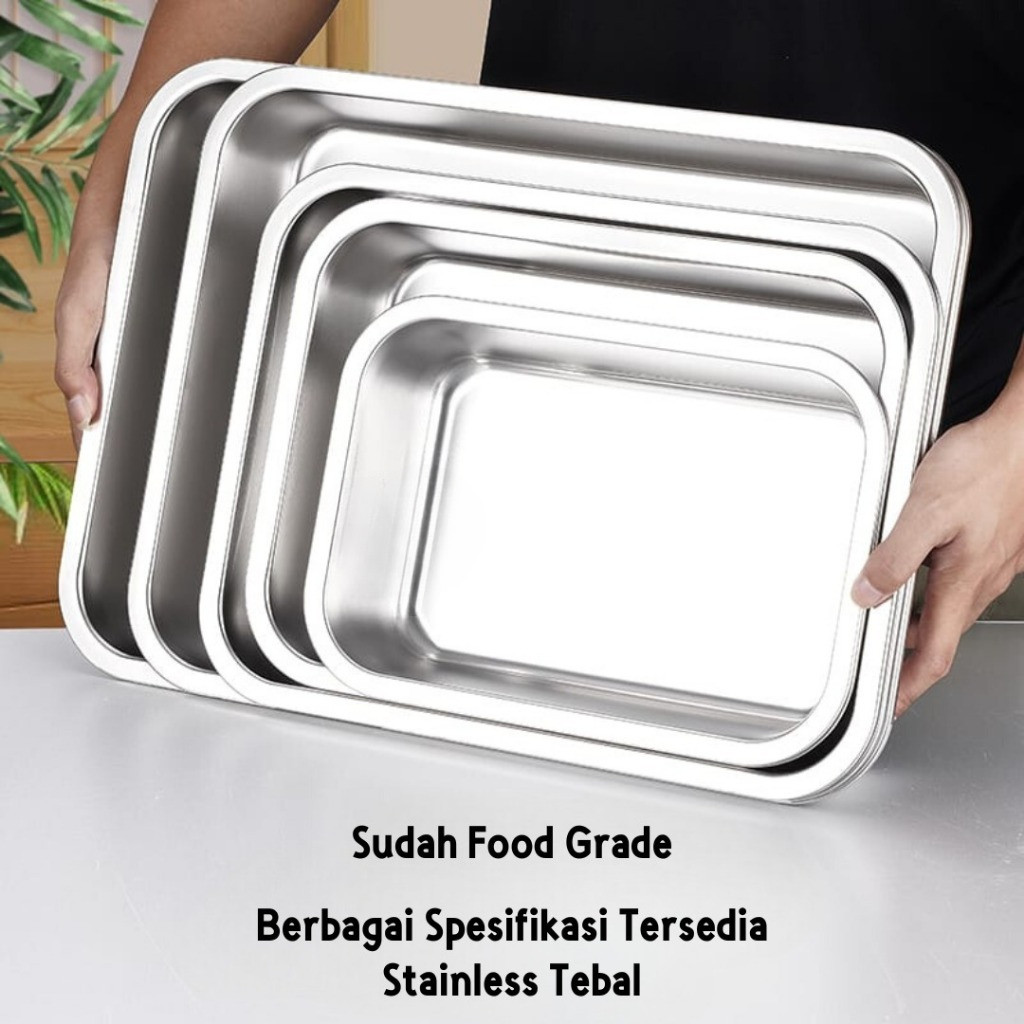 Nampan Stainless Steel / Nampan Baki Stainless Steel / Nampan Kotak Stainless Steel