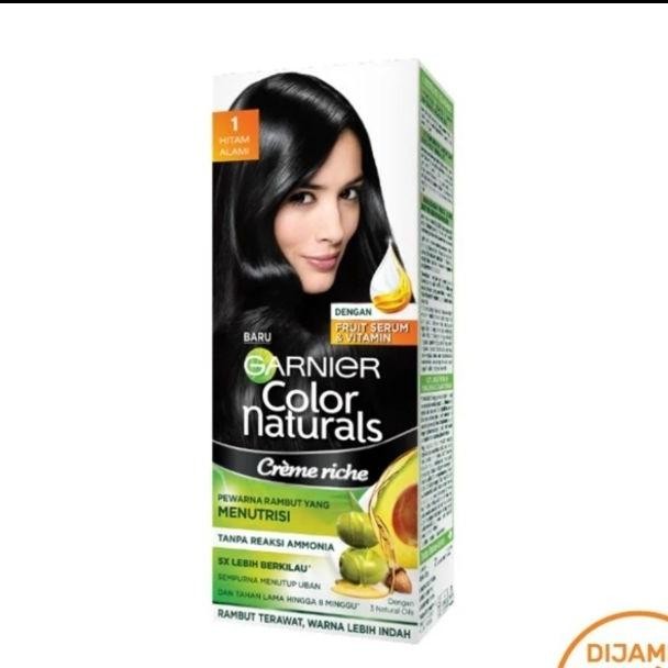 cat rambut Garnier 1 hitam alami