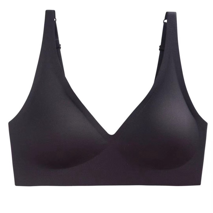 COD A035 / BRA SEAMLESS KAIT BELAKANG TANPA KAWAT / BH BIG SIZE - Hitam, M