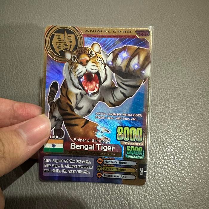 Kartu Original Animal Kaiser Plus versi 1 Bengal Tiger Gold rare card