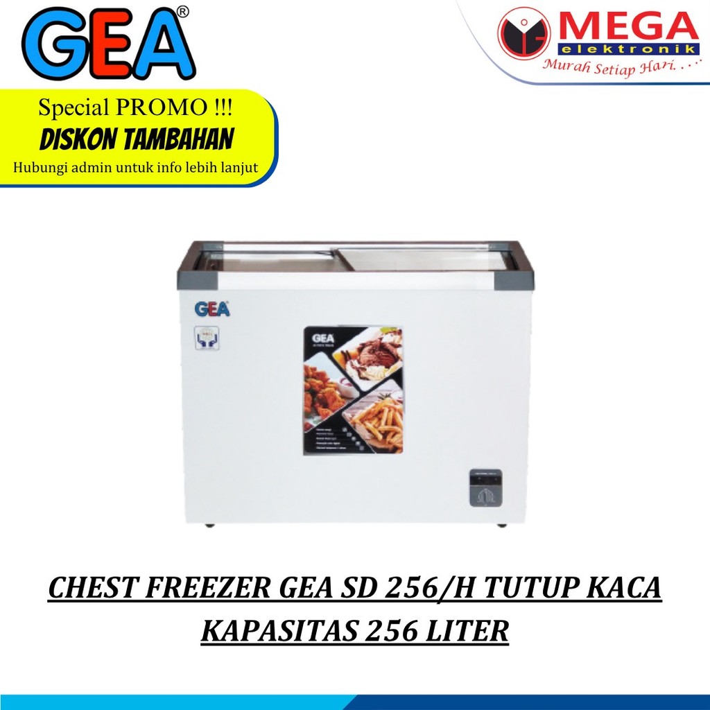 CHEST FREEZER GEA SD 256/H TUTUP KACA KAPASITAS 256 LITER