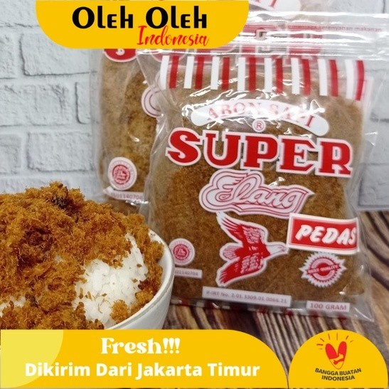 

Abon Sapi Super Cap Elang 32 100 gram Oleh oleh Khas Boyolali Semarang