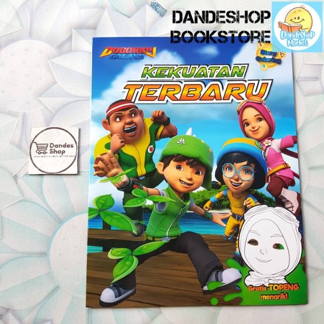 Boboiboy Galaxy Buku Seri Mewarnai Story Coloring / Gratis Stiker atau Topeng