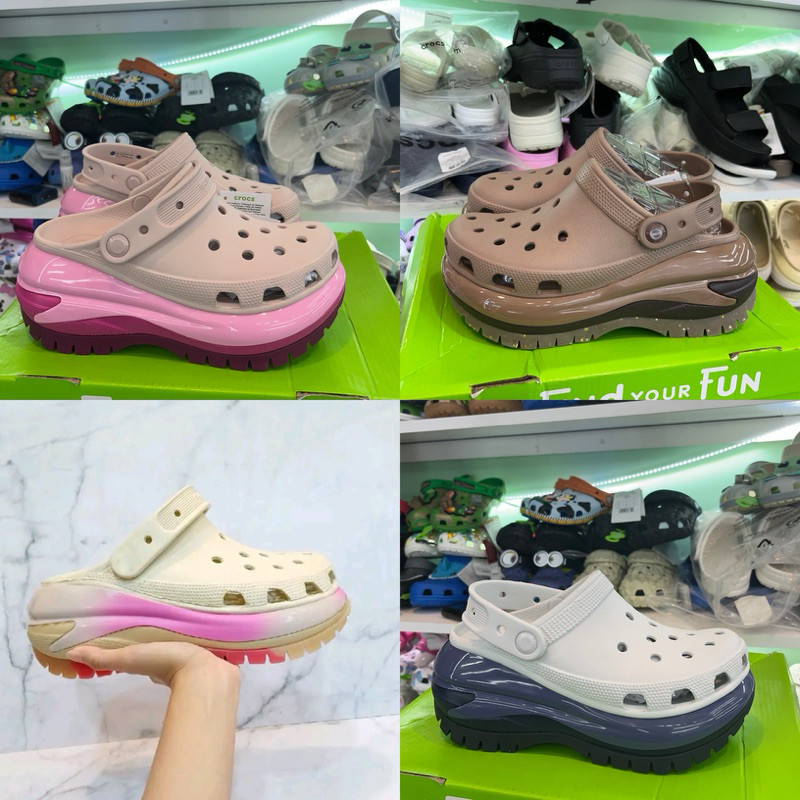 Crocs Classic Mega Crush Clog / Crocs Mega Crush Clog / Sandal Crocs Wanita / Crocs wanita