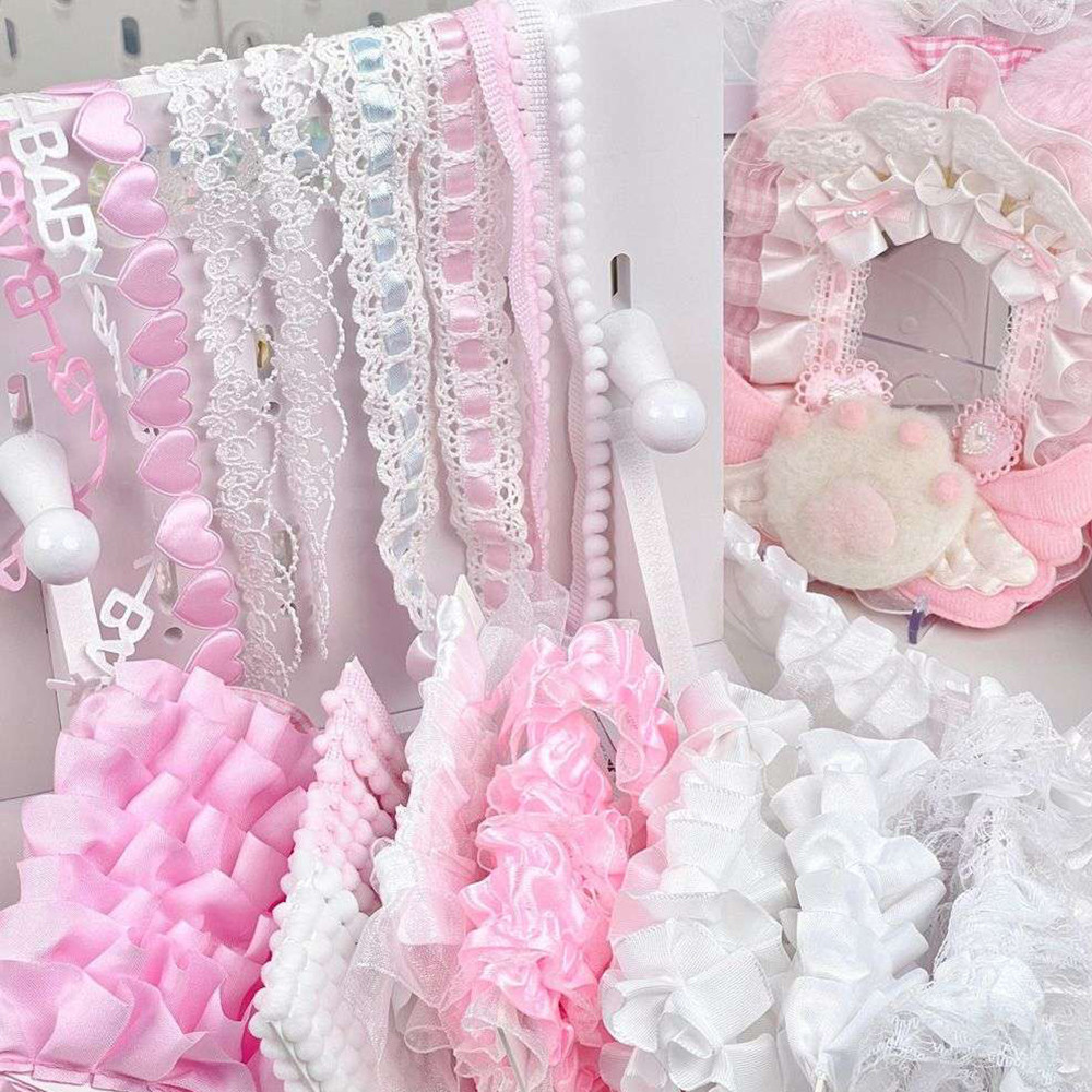 

Cute Sweet Plaid Lace Strips 10PCS Lace Strips DIY Home Lace Decor Handmade Material DIY Card Cover Dceor DIY Sewing Accessories