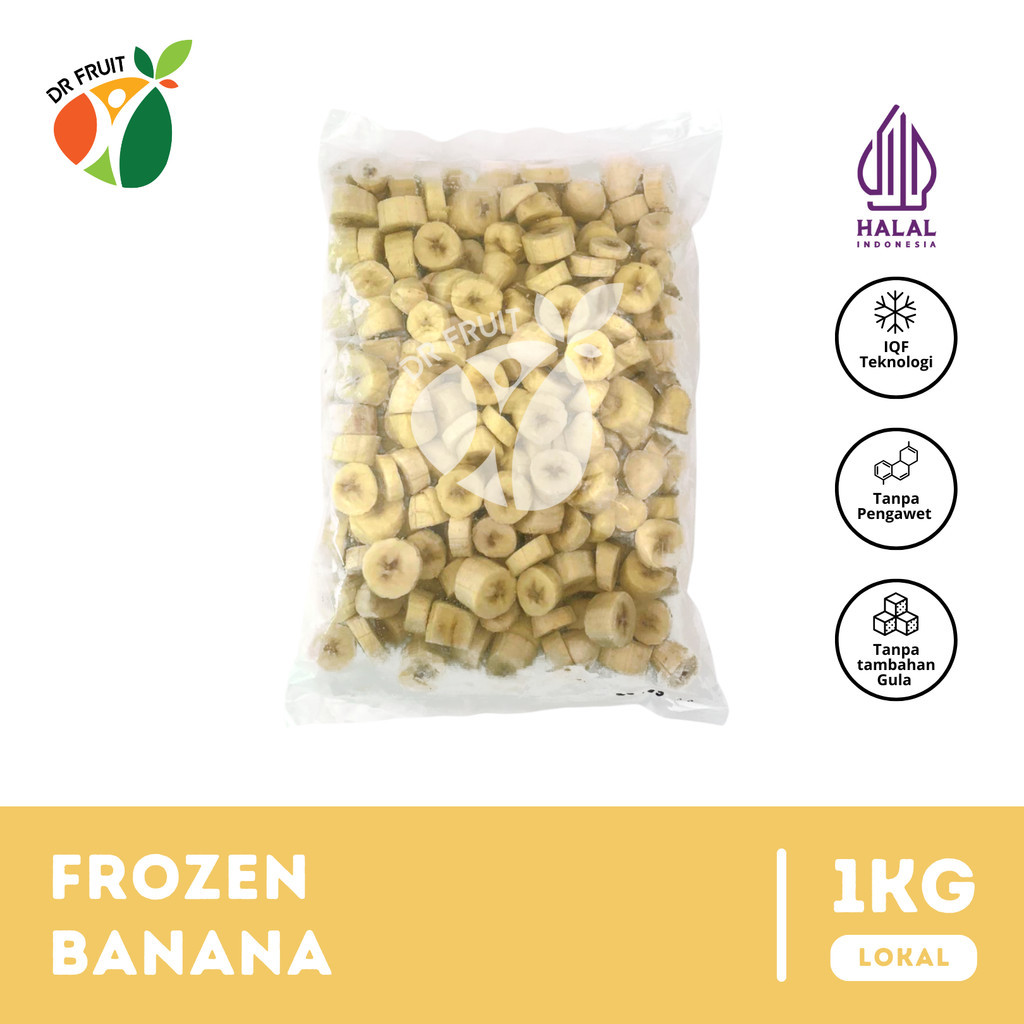 

Buah Pisang Beku | Frozen Banana (IQF) | 1 KG