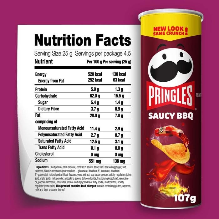 

Sale [BUNDLE 3pcs] Pringles Saucy BBQ Keripik 102gr Happy Shopping